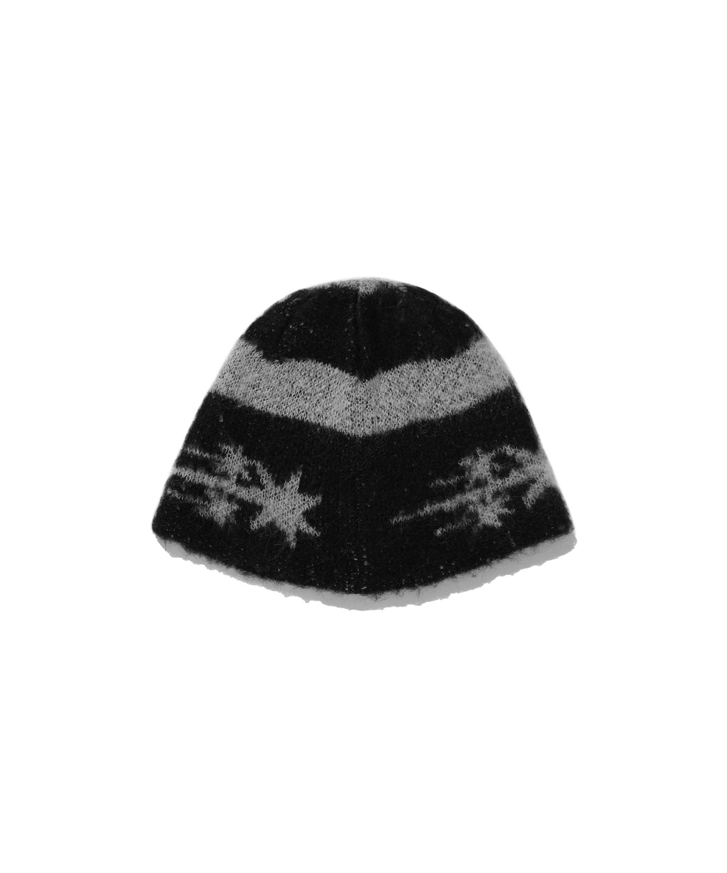 niceghostclub STRIPE 3STAR LOGO MOHAIR BEANIE
[BLACK]