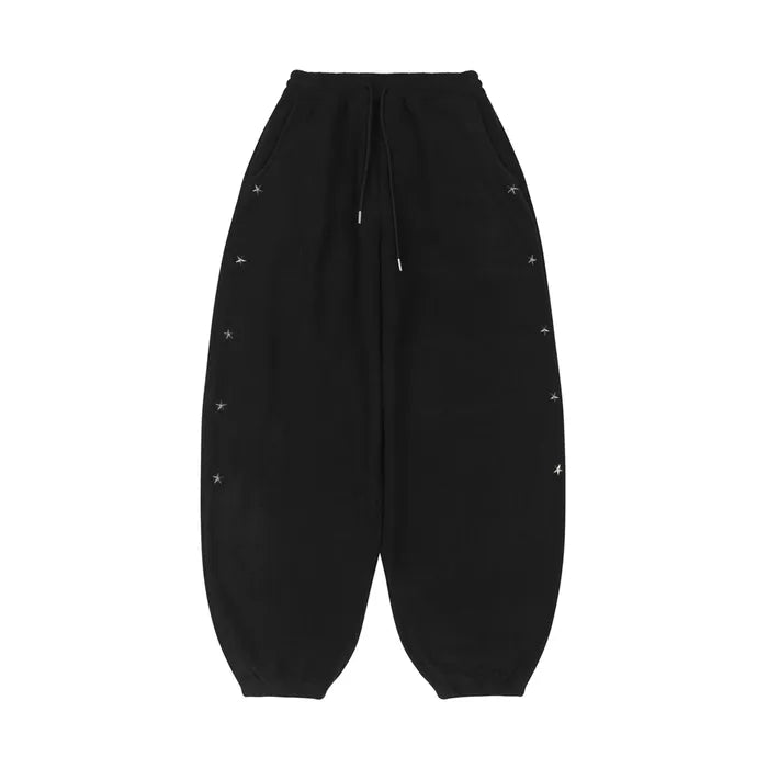 LSC Star Stud Wide Fleece Pants Black