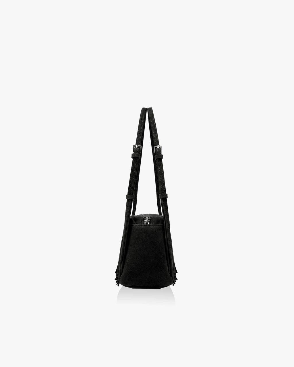 FINDKAPOOR MONO FRINGE BAG 24 - SUEDE BLACK
