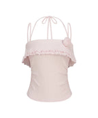 [ILLIGO] ROSE RUFFLE SLEEVELESS_4 COLORS