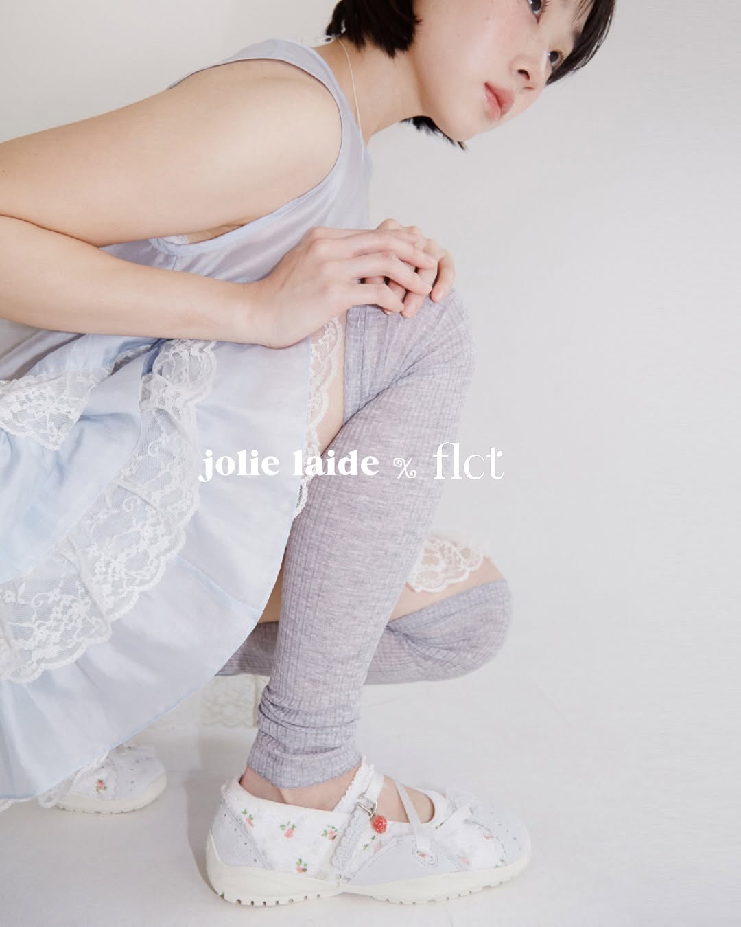 スニーカー [Jollie laide x Fluffy Citrus] Rococo Float runner : 2color FLUFFY CITRUS x JOLIELAIDE] Rococo Leto Sandals / White