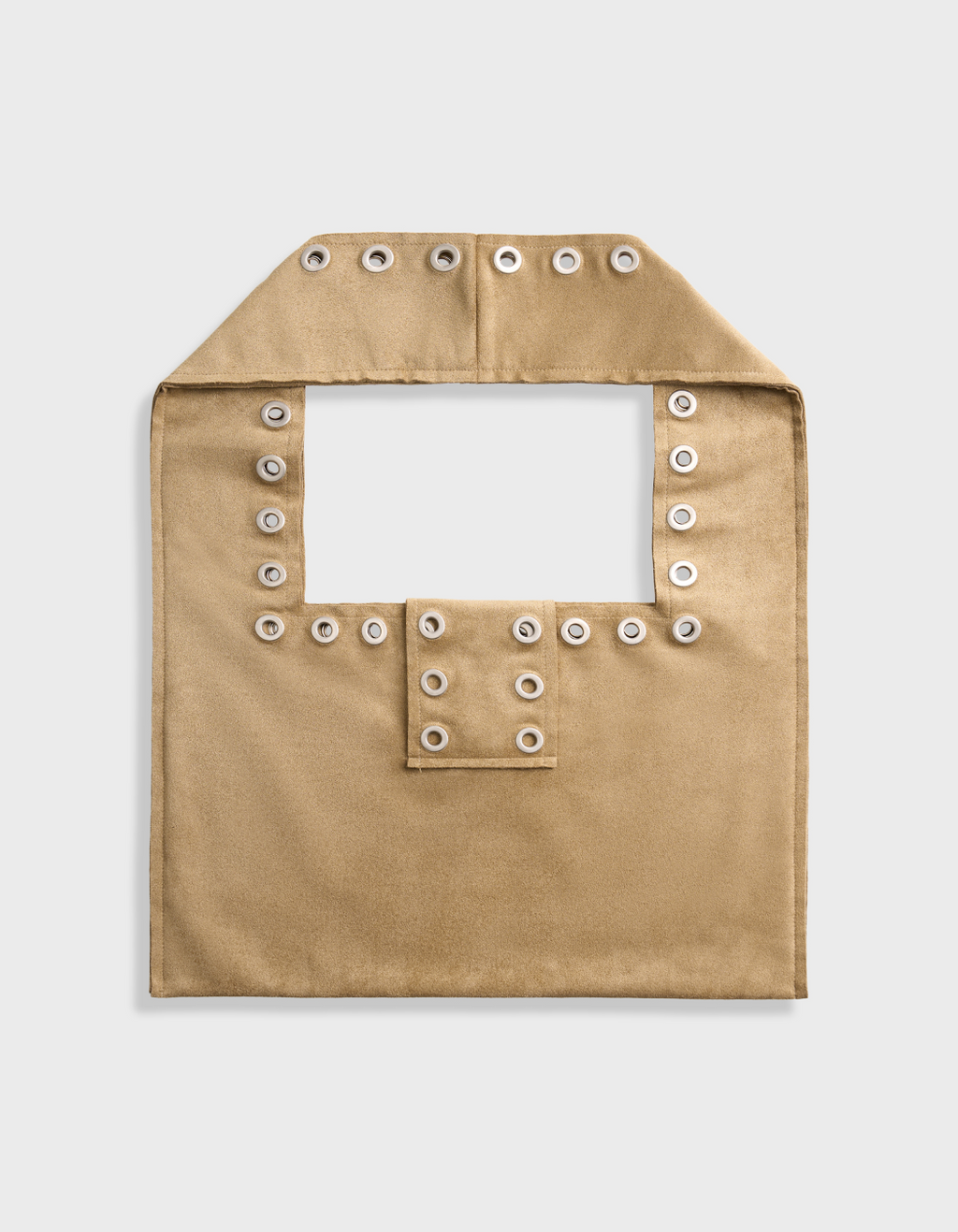 Polysooem EYELET SUEDE SHOULDER BAG / YELLOWISH