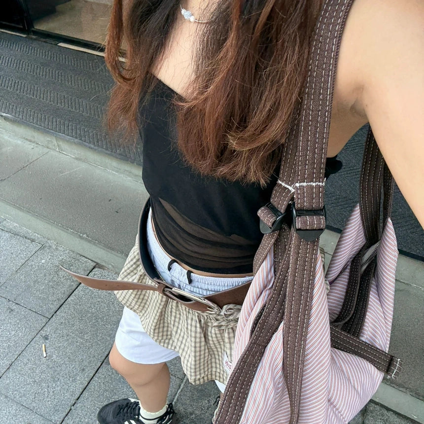 [香港現貨✨] [官方代理] Dachshund Bag - Apricot Strippy