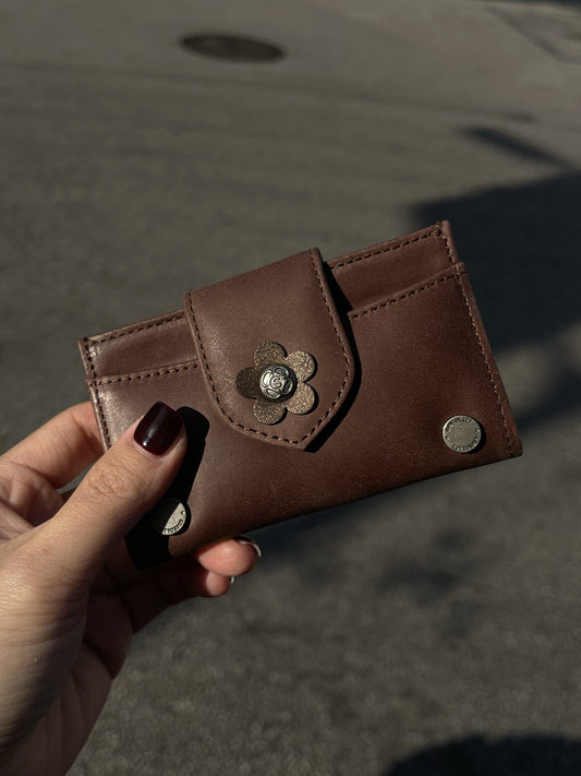 siweol Fleur Card Wallet (Maroon)