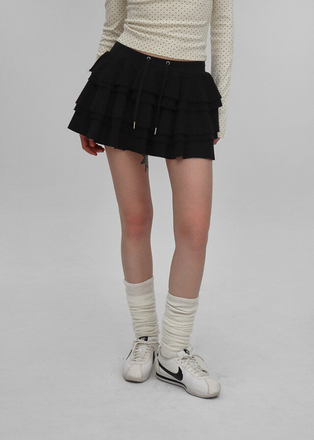 [韓國製造🇰🇷] BLACKUP Plico Cancan Skirt Pants / 2colors