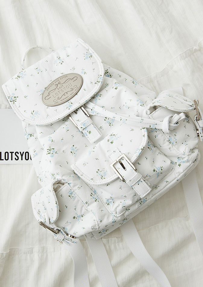 lotsyou Nostalgia Chubby Backpack - Flower