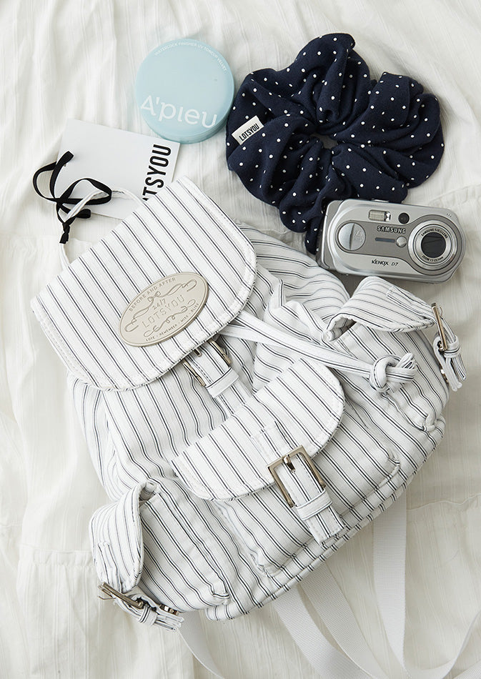 lotsyou Nostalgia Chubby Backpack - Stripe