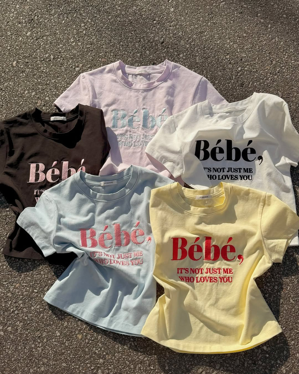 NOIRNINE Bébé Crop T-shirts / 5colors