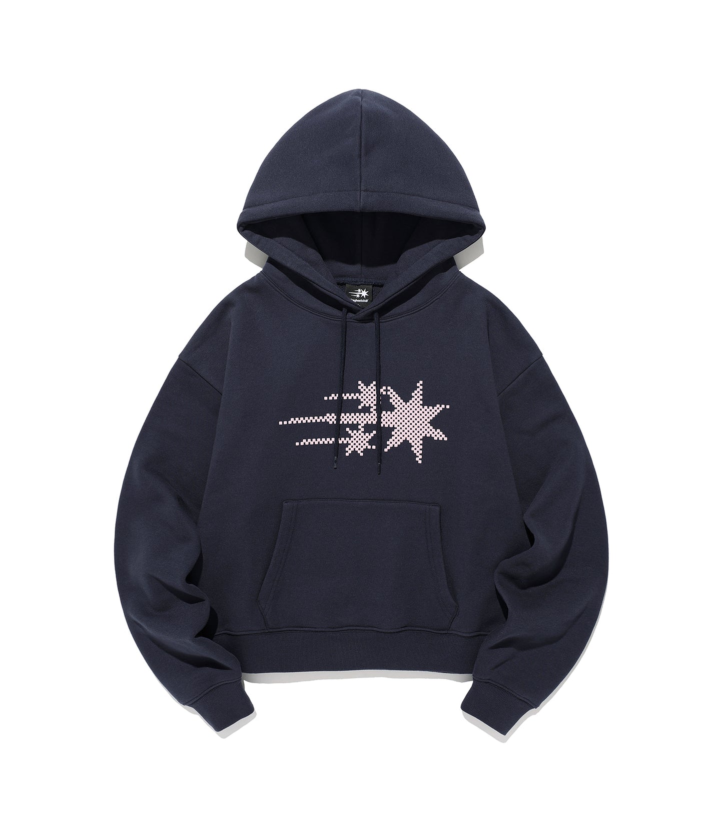 MOSAIC 3STAR CROP HOODIE [NAVY]