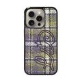 LSC Check Fabric Purple MagSafe Epoxy Bumper Case