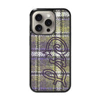 LSC Check Fabric Purple MagSafe Epoxy Bumper Case