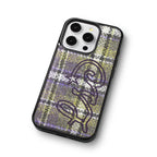 LSC Check Fabric Purple MagSafe Epoxy Bumper Case
