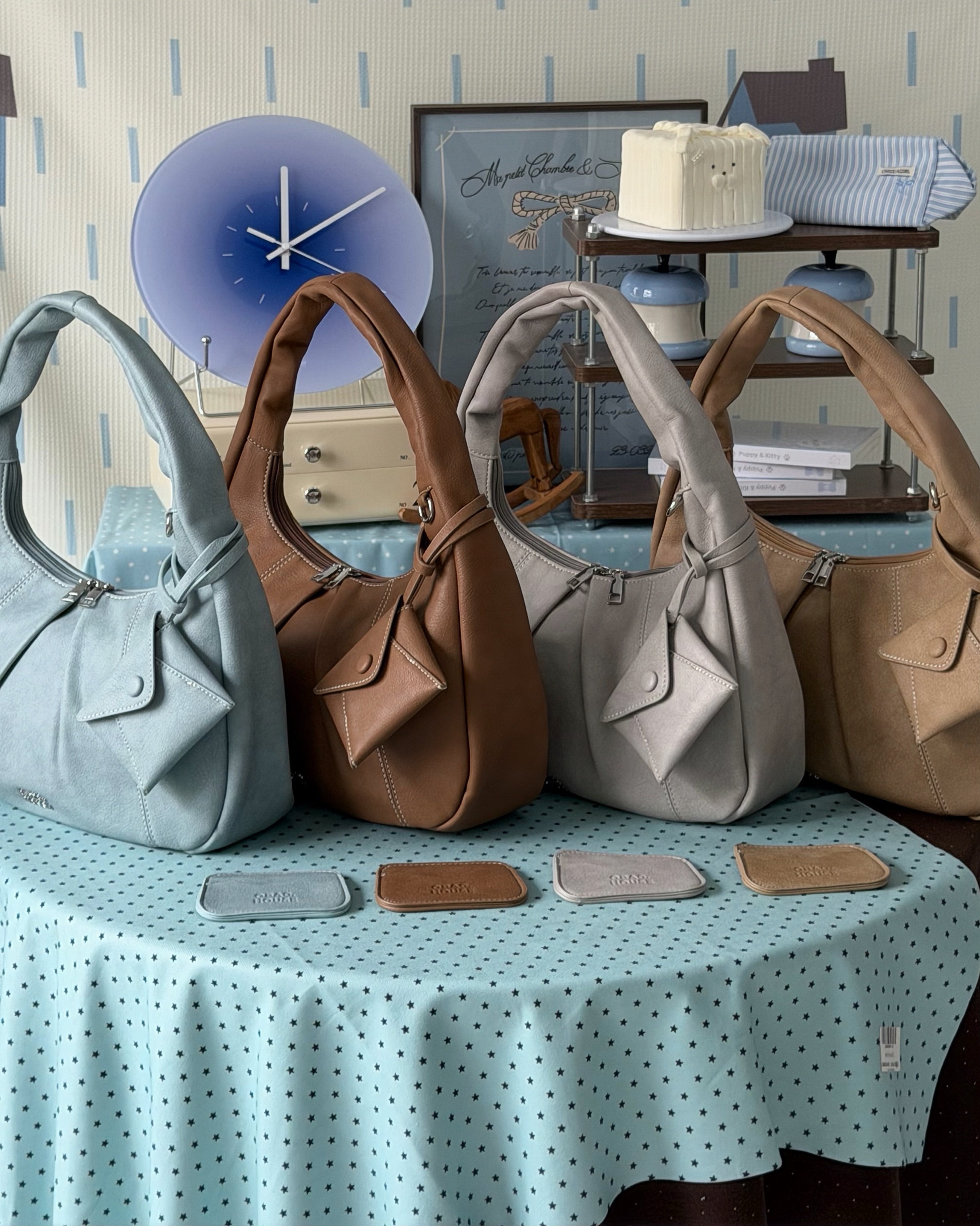 Bloom Cloud Curve Hobo Bag - 6colors