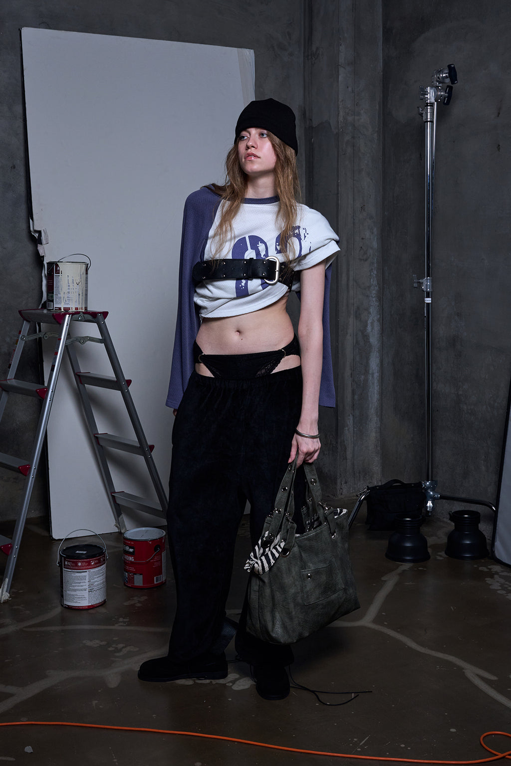 DEPC EYELET LEATHER BAG (VER.2) – KHAKI