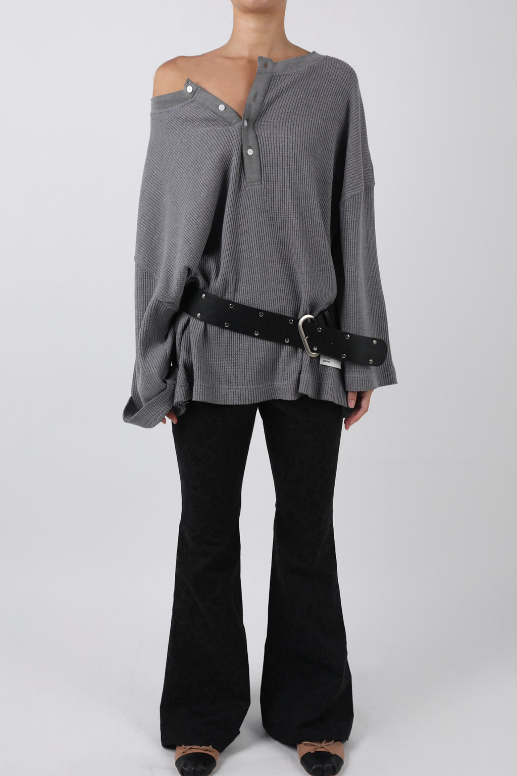 DEPC WAFFLE LONG SLEEVE T-SHIRT – GRAY