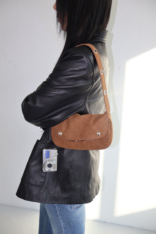 DEPC EYELET FUR MINI BAG - CAMEL (可兩面用🦓✨)