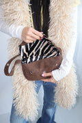 DEPC EYELET FUR MINI BAG - BROWN (可兩面用🦓✨)