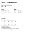 3STARS LOGO KNIT HOODIE_IVORY