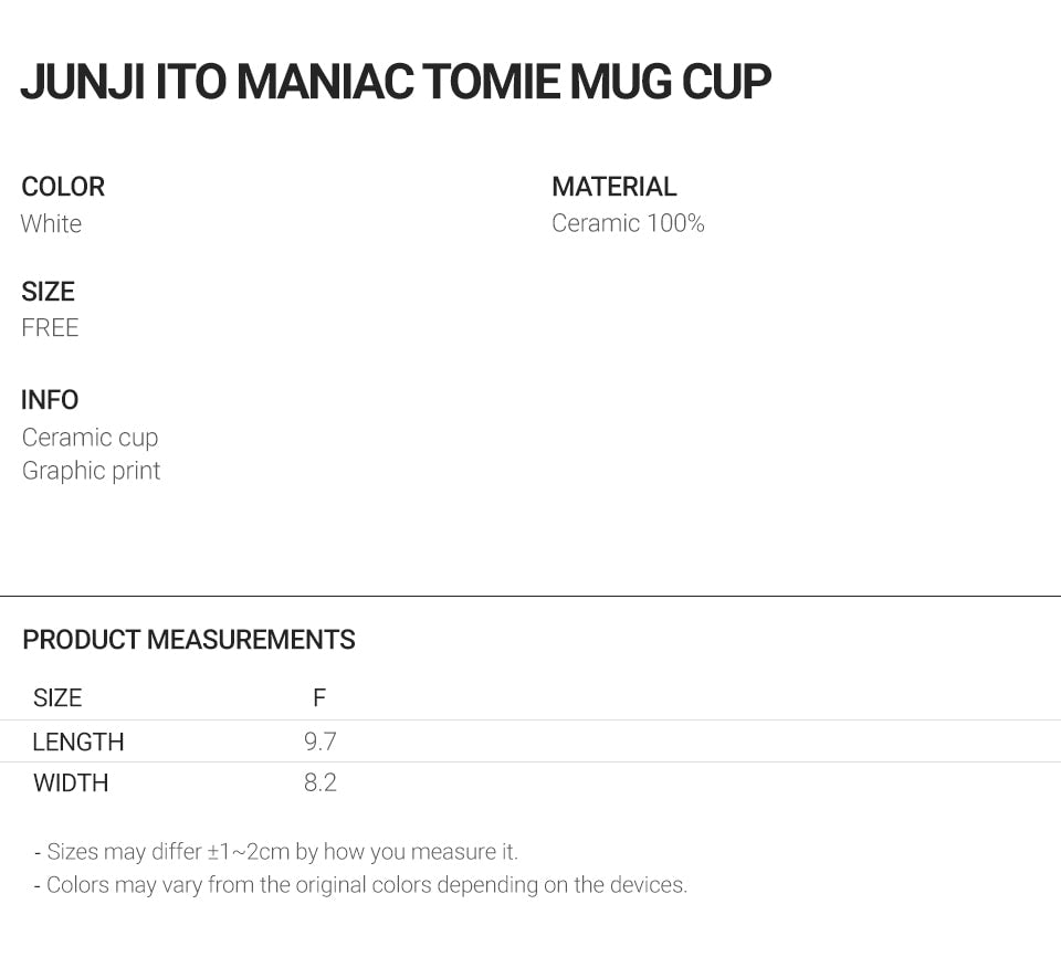 niceghostclub JUNJI ITO MANIAC TOMIE MUG CUP [WHITE]