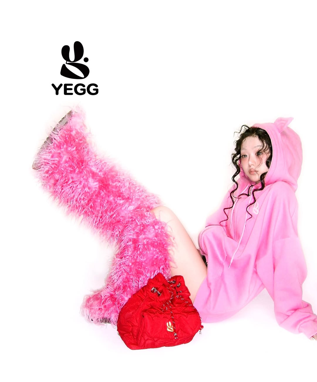 YEGG Heart padding bag (2colors)