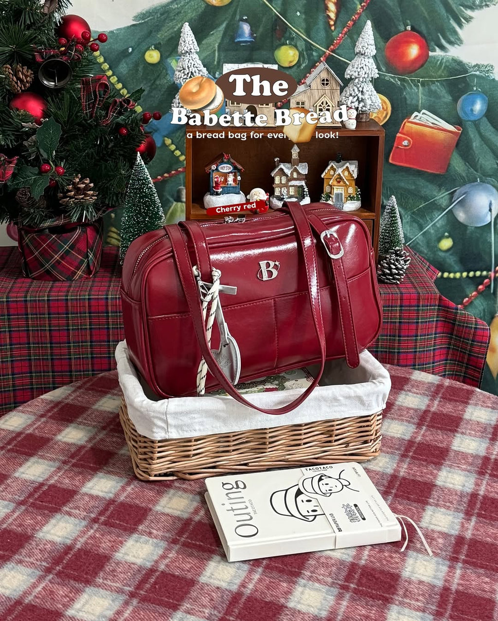 [香港現貨✨] [獨家代理🎀] The Babette Bread Shoulder Bag / Cherry Red