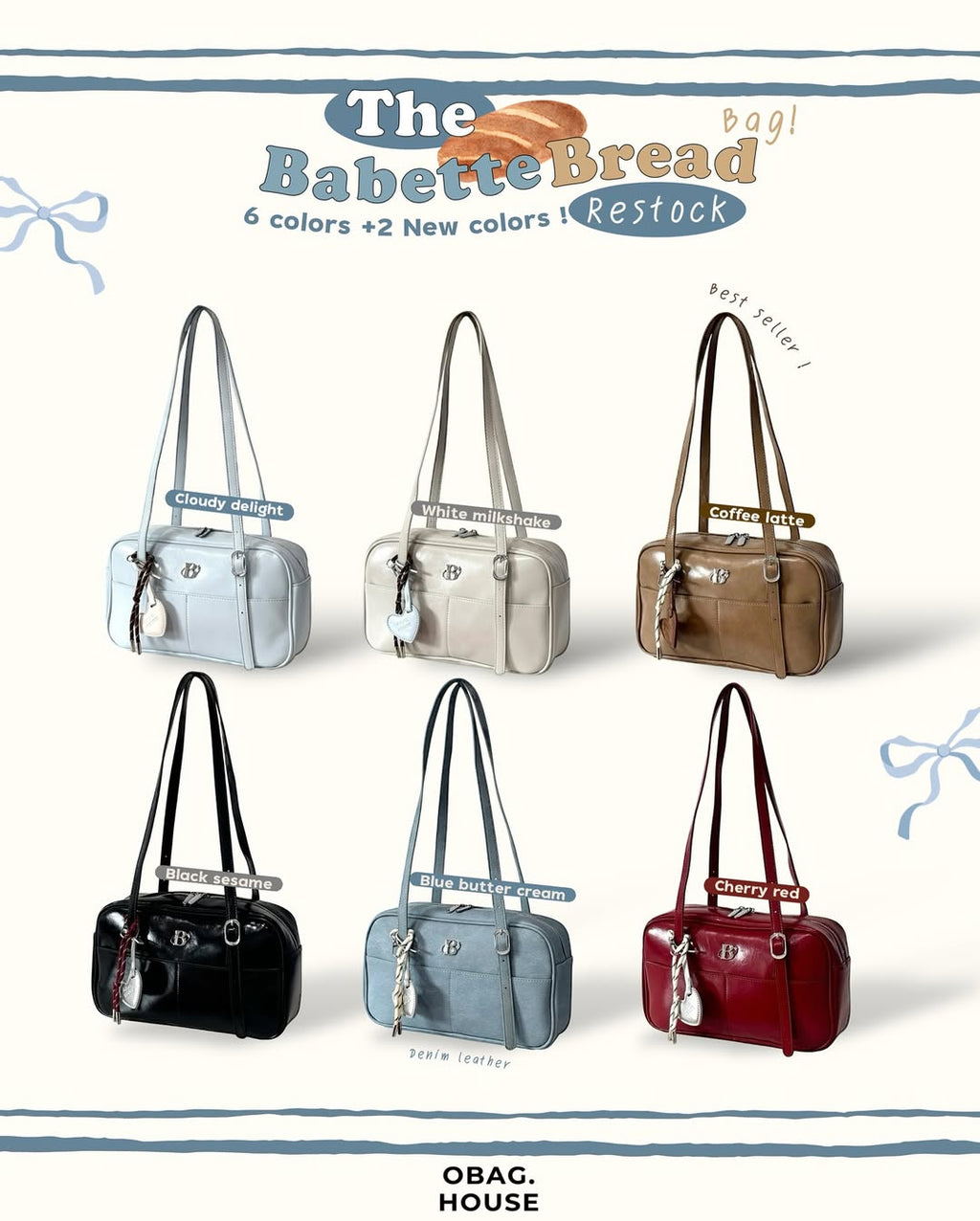 [香港現貨✨] [獨家代理🎀] The Babette Bread Shoulder Bag / Cloudy Delight
