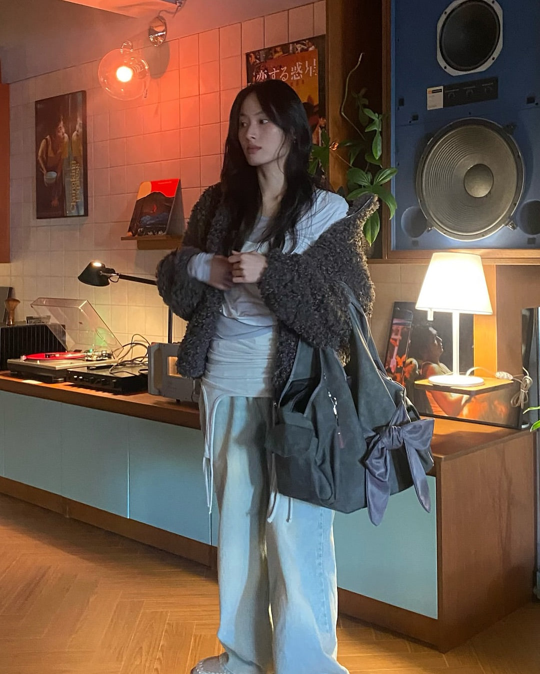 [dttm.club x siweol 獨家限定團購] Bow Shoulder Bag - Nubuck Grey (Best Seller✨)