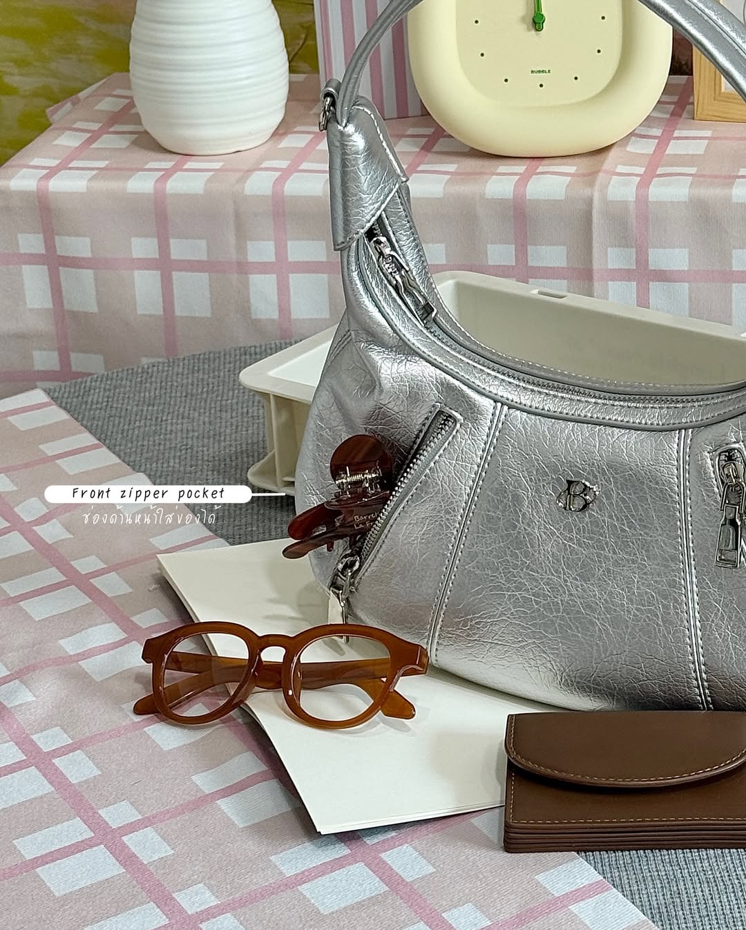 [香港現貨✨] [獨家代理🎀] Zoey Shoulder Bag - silver