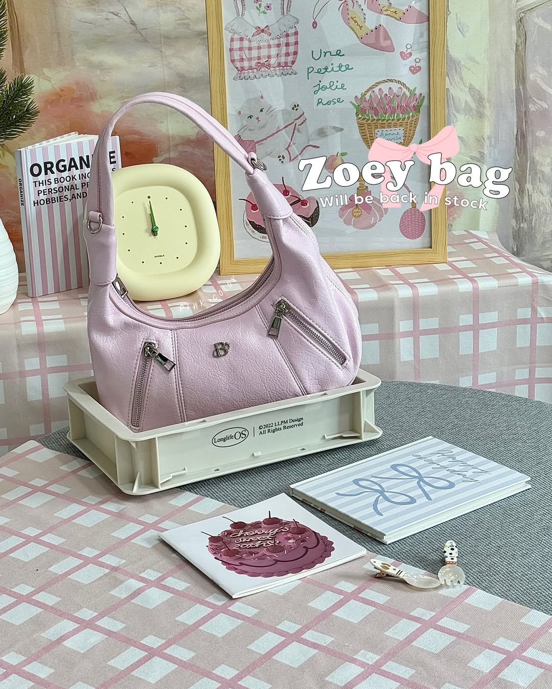 [香港現貨✨]  [獨家代理🎀] Zoey Shoulder Bag - pink