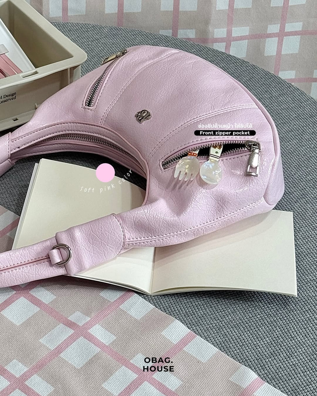 [香港現貨✨]  [獨家代理🎀] Zoey Shoulder Bag - pink