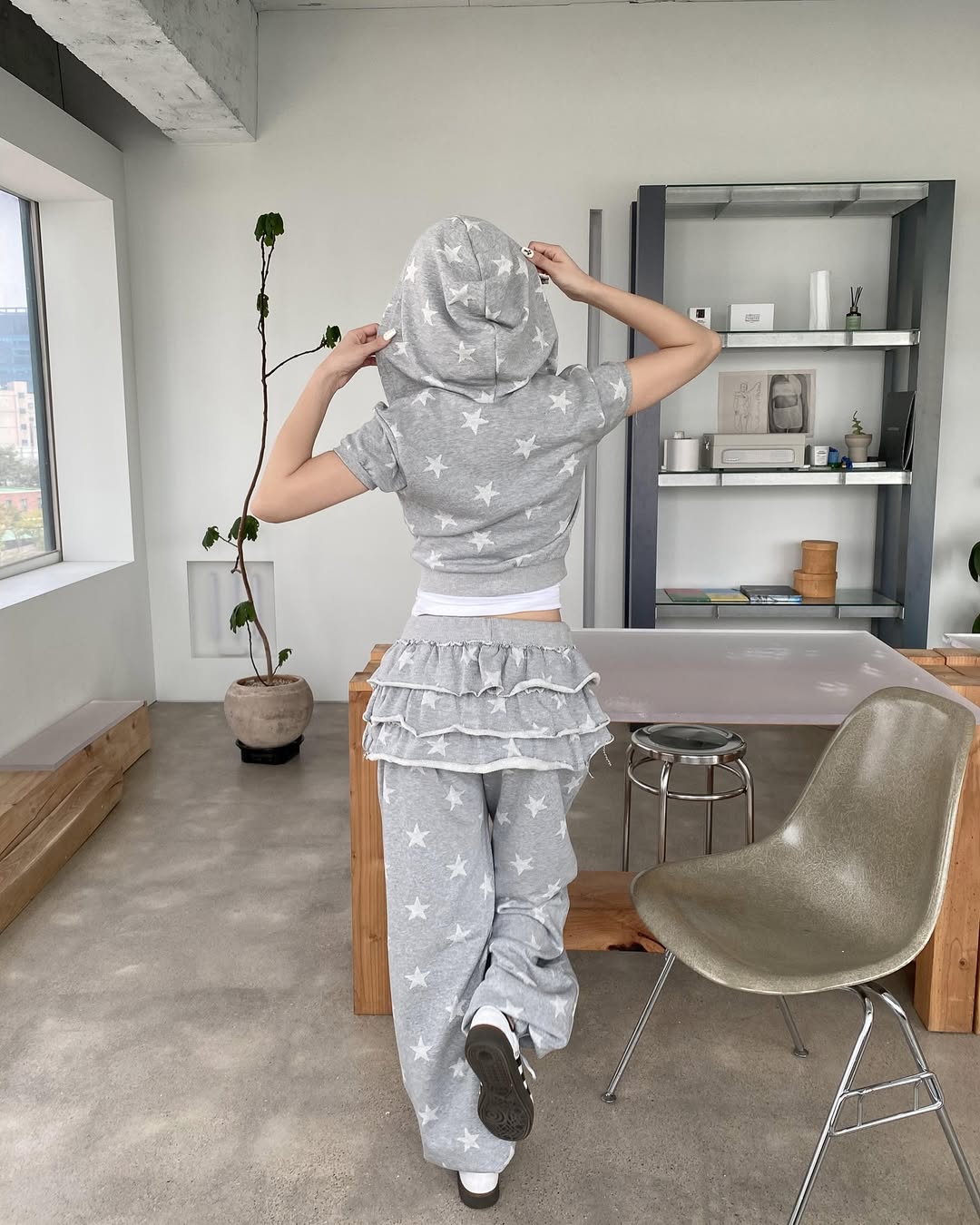 [kr] Starry Hooded Zip-up & Skirt / Pants