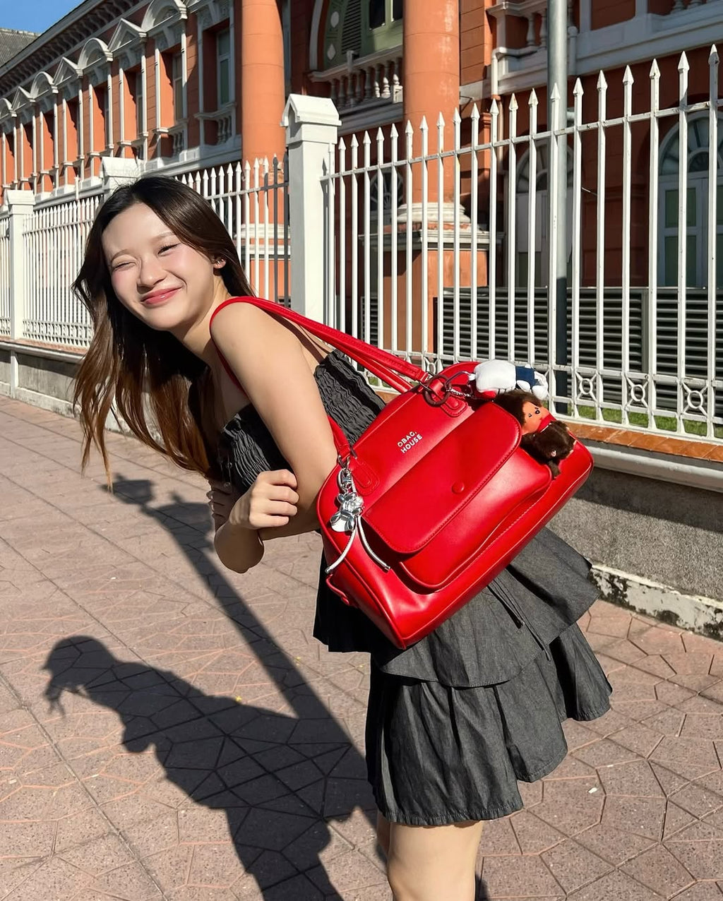 [獨家代理] the BusyBelle School Bag - Apple Red