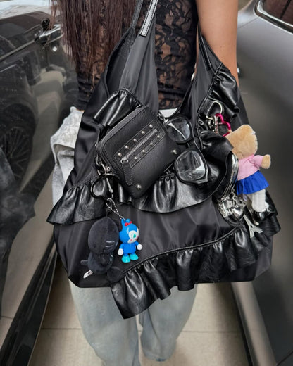 POCKET FRILL BIG BAG / 2COLORS