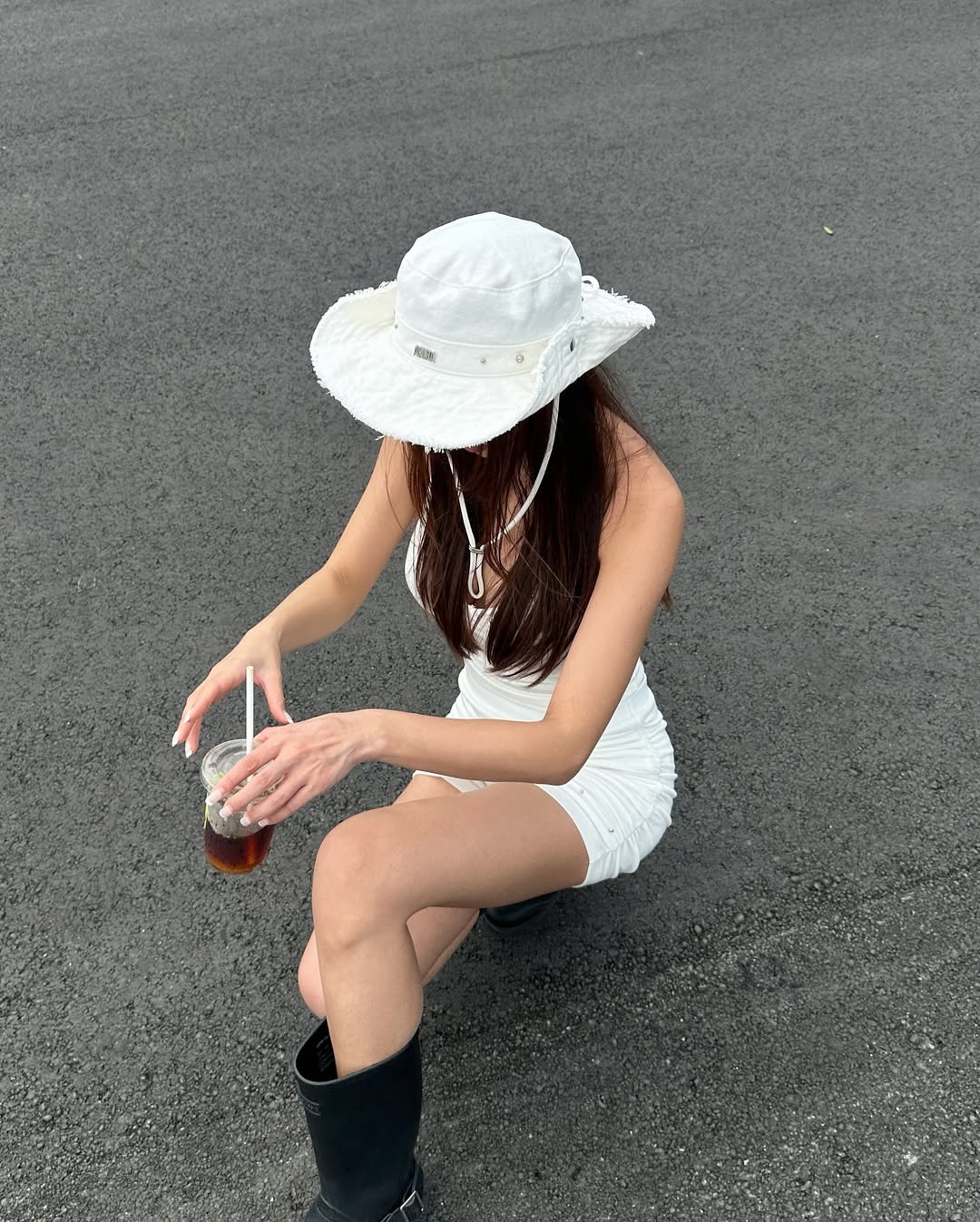 ASURA STUD COTTON HAT (IVORY)