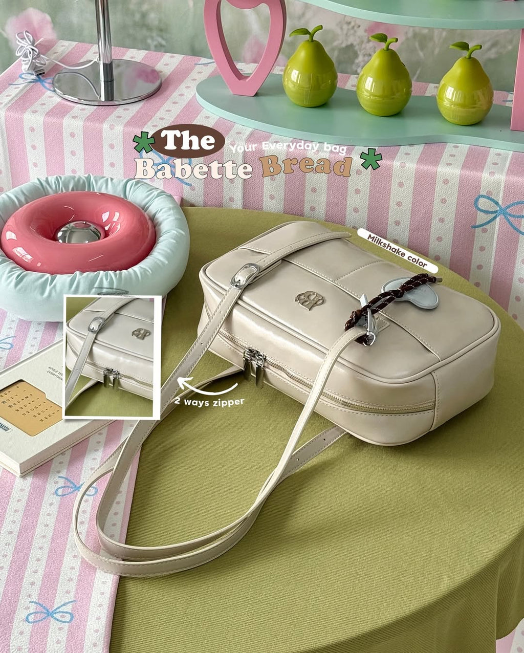 [香港現貨✨] [獨家代理🎀] The Babette Bread Shoulder Bag / Fresh Milkshake