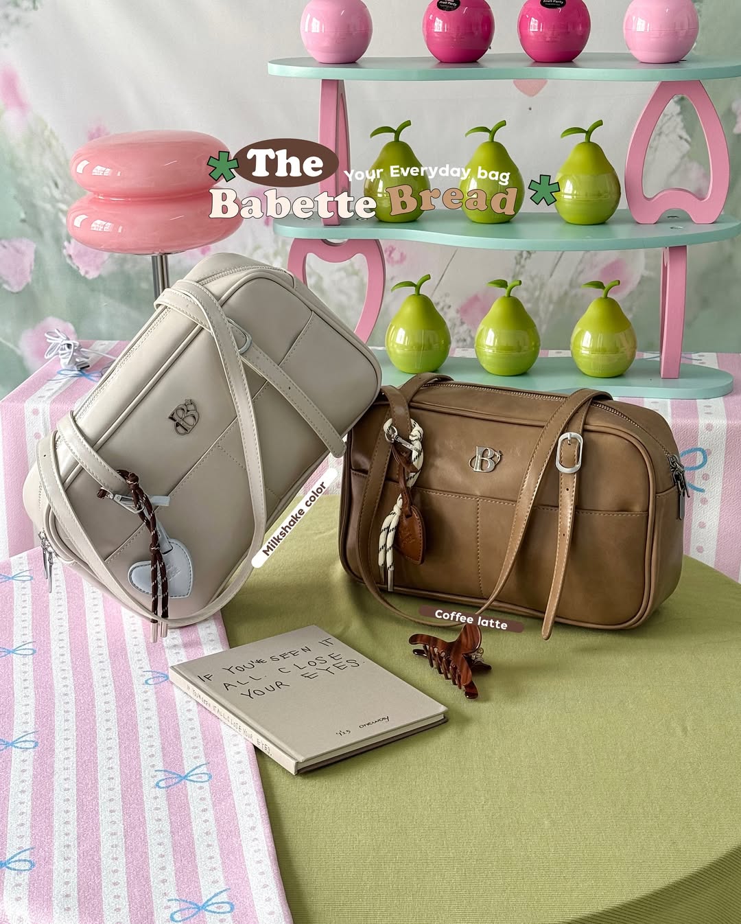 [香港現貨✨] [獨家代理🎀] The Babette Bread Shoulder Bag - Coffee Latte