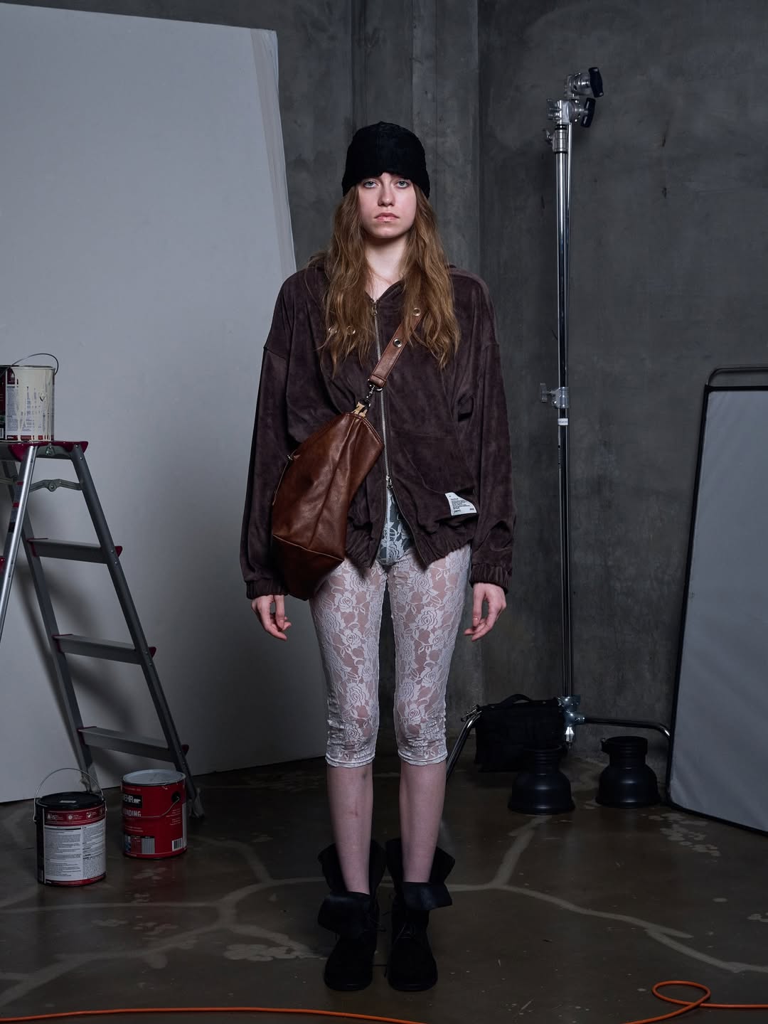 DEPC EYELET LEATHER BAG (VER.2) – BROWN