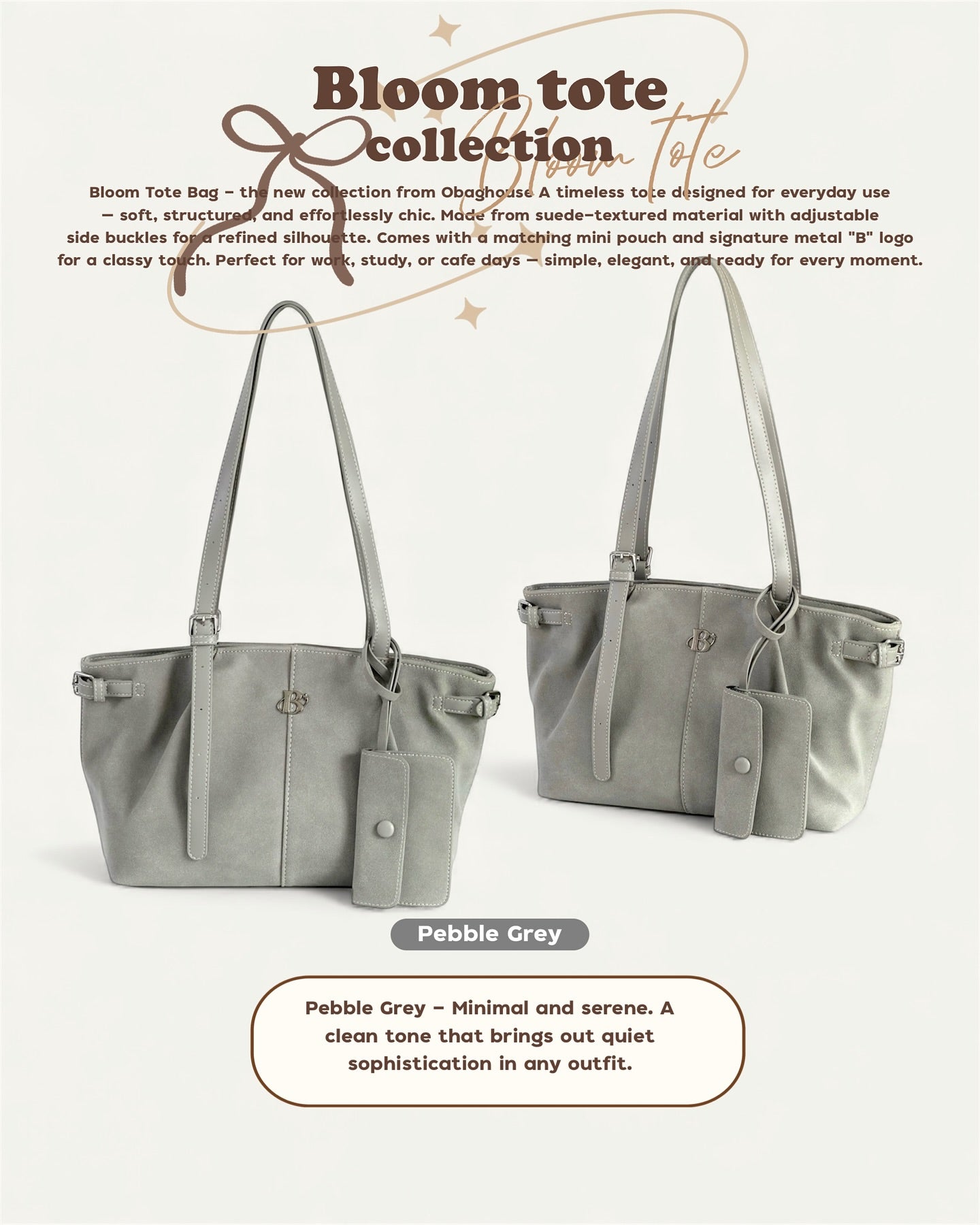 [香港現貨🎀] [獨家代理] [OBAGHOUSE] BLOOM TOTE BAG_6 COLORS