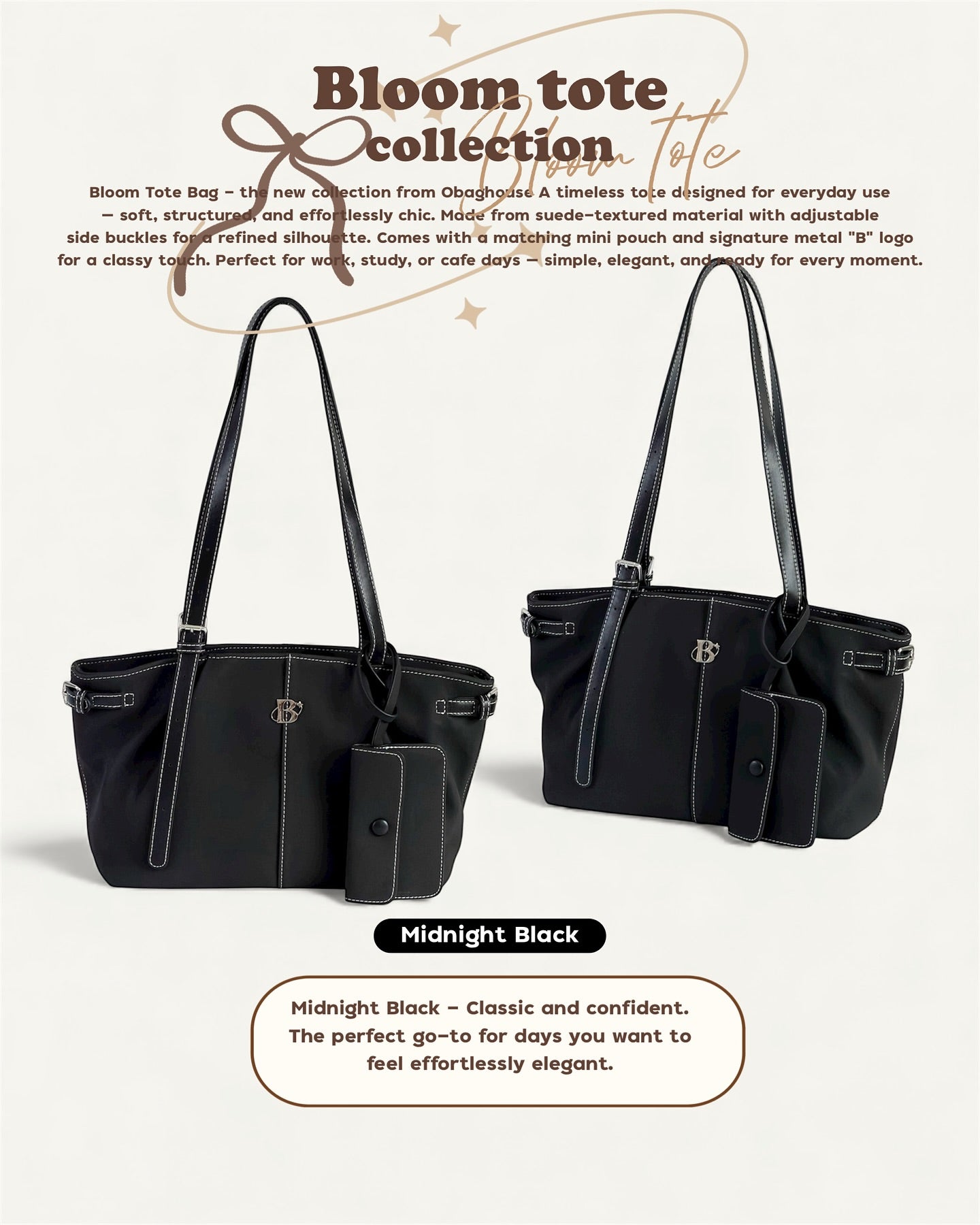 [香港現貨🎀] [獨家代理] [OBAGHOUSE] BLOOM TOTE BAG_6 COLORS