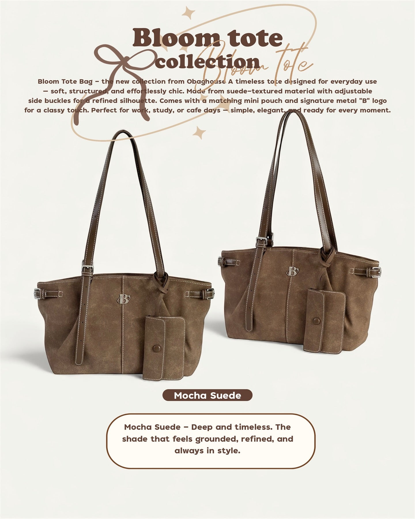 [香港現貨🎀] [獨家代理] [OBAGHOUSE] BLOOM TOTE BAG_6 COLORS