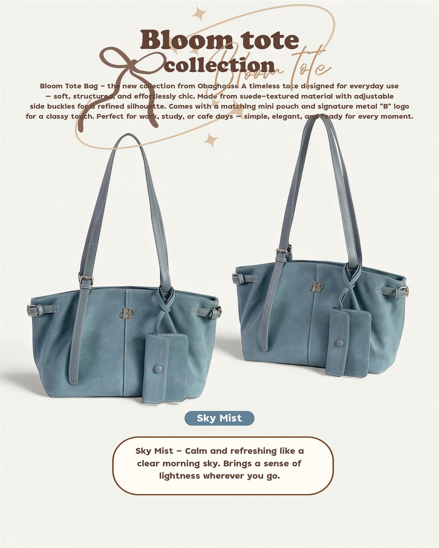 [香港現貨🎀] [獨家代理] [OBAGHOUSE] BLOOM TOTE BAG_6 COLORS
