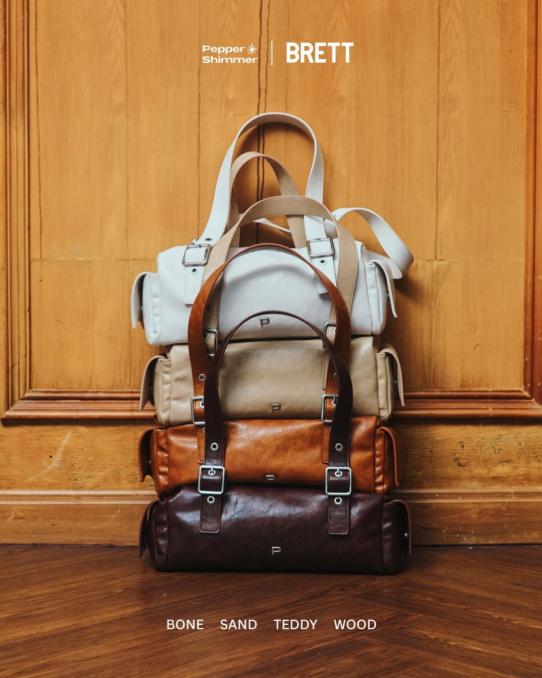 Peppershimmer Brett Shoulder Bag - 9colors 🦇🍞