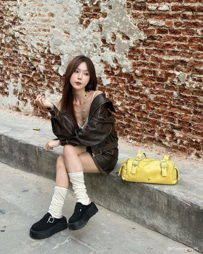 Peppershimmer Brett Shoulder Bag - 9colors 🦇🍞