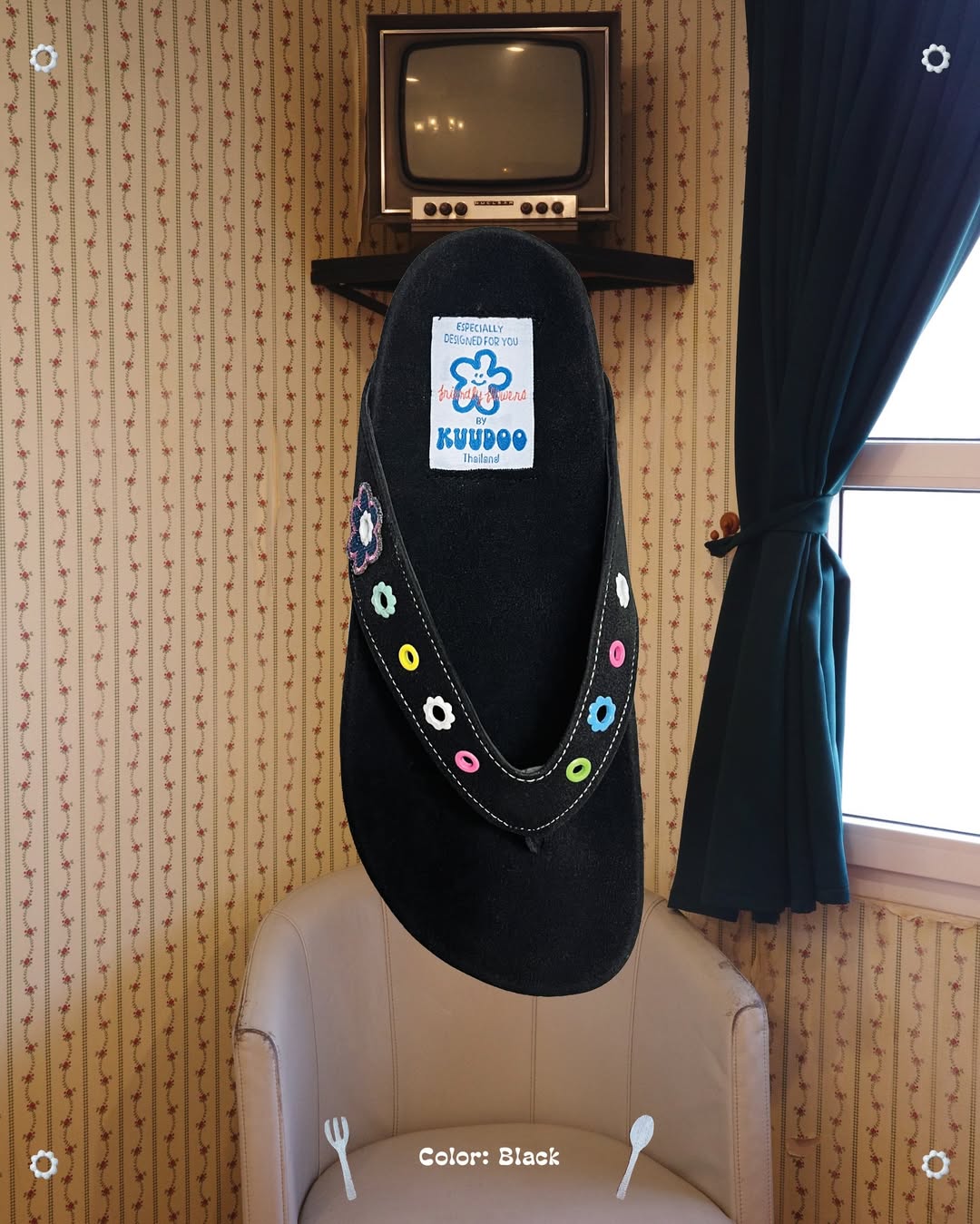 [開團優惠價💓] [kuudoo] Petal Play Flip-flops / 4 colors (Size 35~45 avilable)