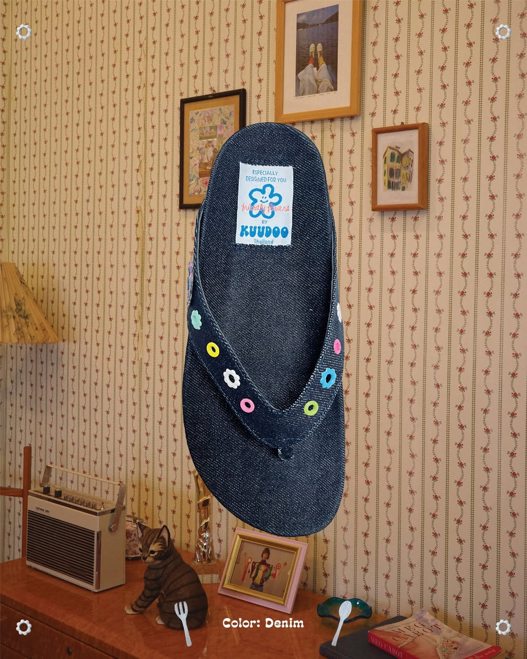 [開團優惠價💓] [kuudoo] Petal Play Flip-flops / 4 colors (Size 35~45 avilable)