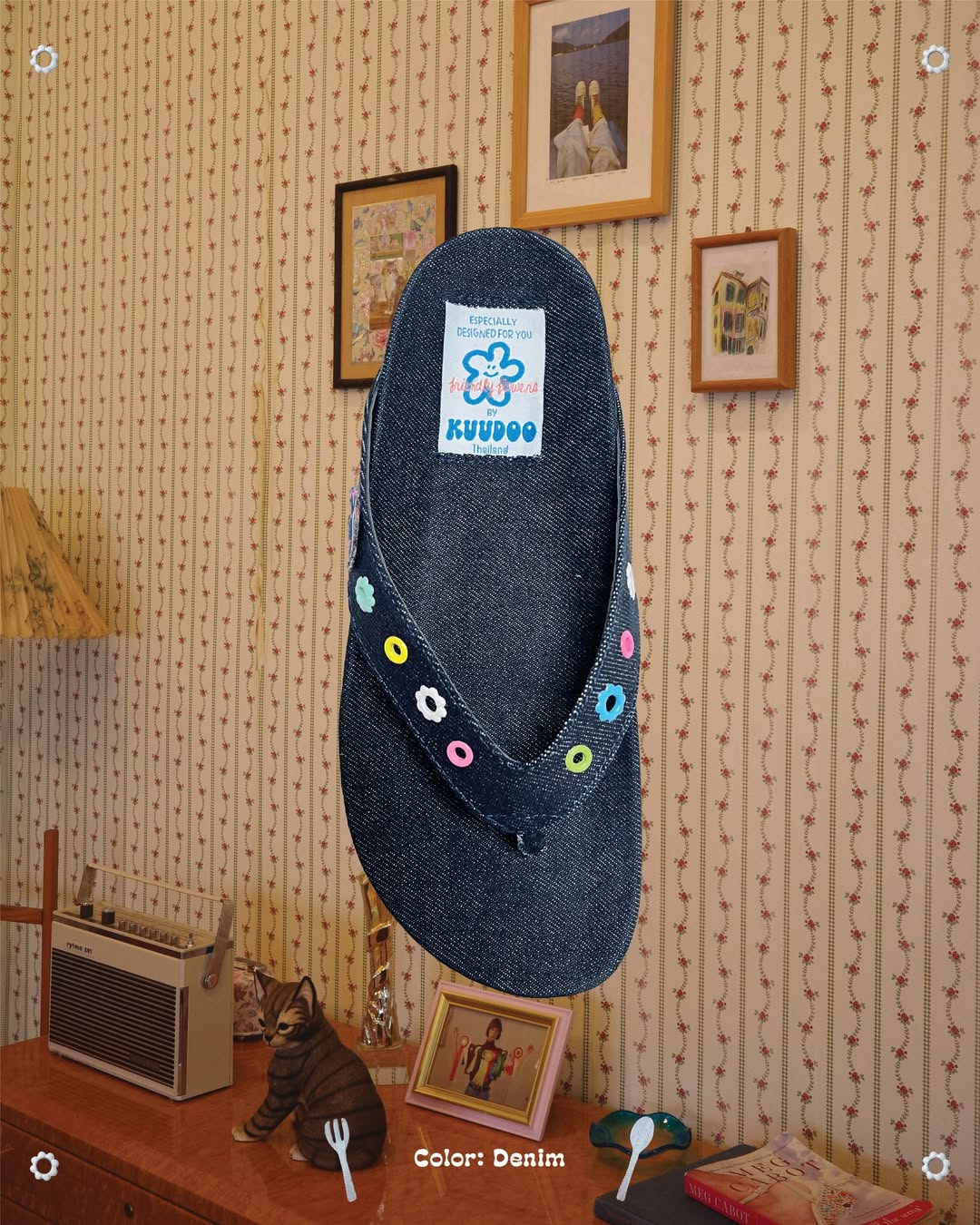 [開團優惠價💓] [kuudoo] Petal Play Flip-flops / 4 colors (Size 35~45 avilable)