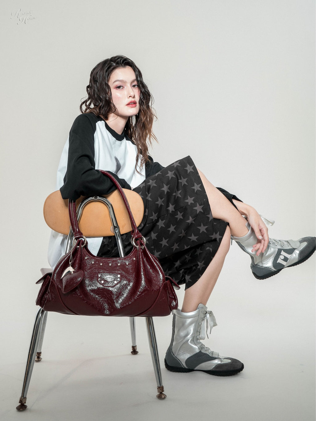 [品牌授權代理] [Rondi House] Dumpling Shoulder Bag - Bordeaux Red Wine