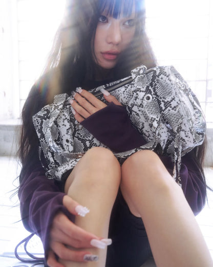 DEPC EYELET LEATHER BAG (VER.3) - PYTHON