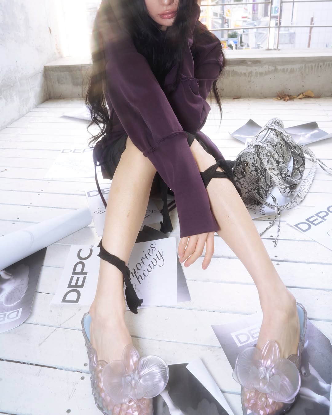 DEPC EYELET LEATHER BAG (VER.3) - PYTHON