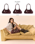 [品牌授權代理] [Rondi House] Dumpling Shoulder Bag - Bordeaux Red Wine